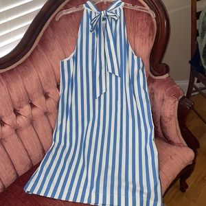 Blue white striped preppy sailor dress J crew new